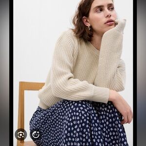 Gap Shaker-Stitch Crewneck Sweater Chino Beige